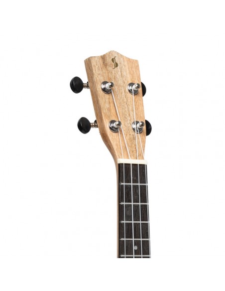 Tiki series concert ukulele with sapele top, Maio finish, with black nylon gigbag