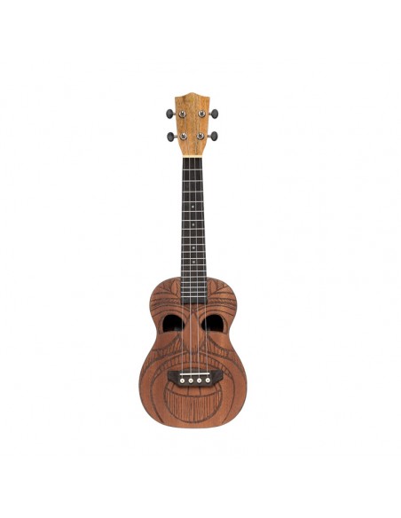 Tiki series concert ukulele with sapele top, Maio finish, with black nylon gigbag