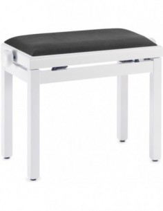 Matt white piano bench with...
