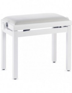 Matt white piano bench with...