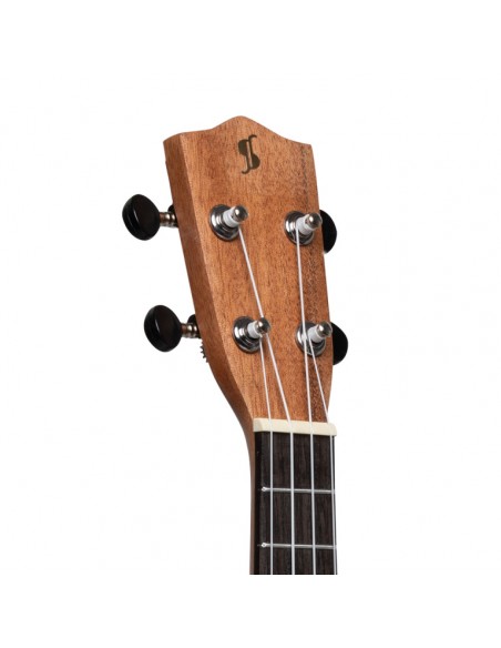 Traditional concert ukulele with spruce top and black nylon bag