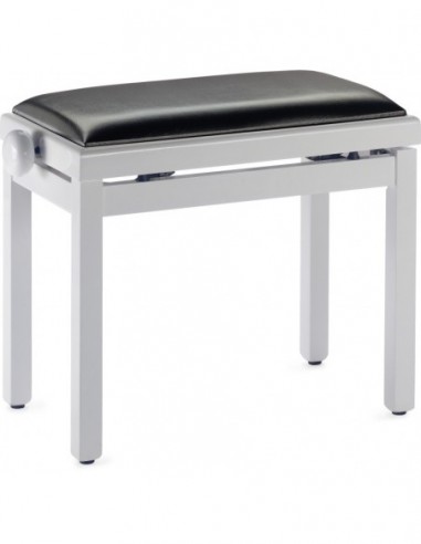 Highgloss white piano bench with...