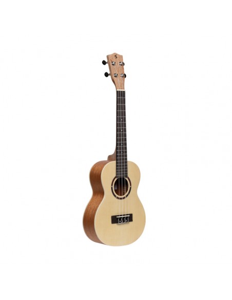 Traditional tenor ukulele with spruce top and black nylon bag