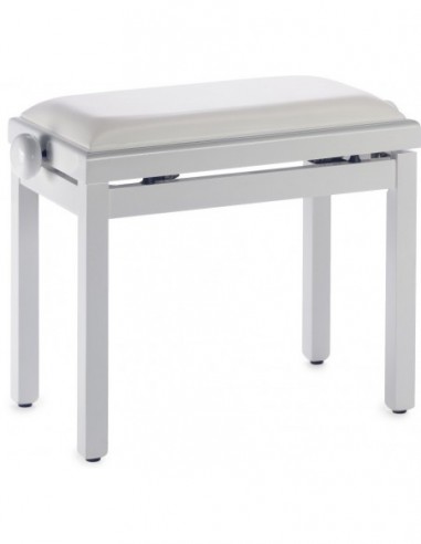 Highgloss white piano bench with...