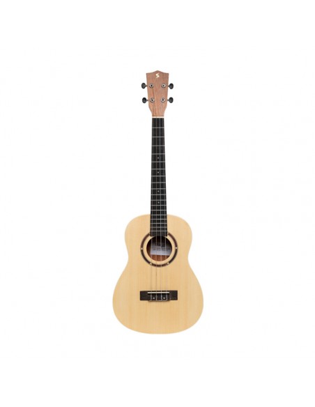 Traditional baritone ukulele with spruce top and black nylon bag