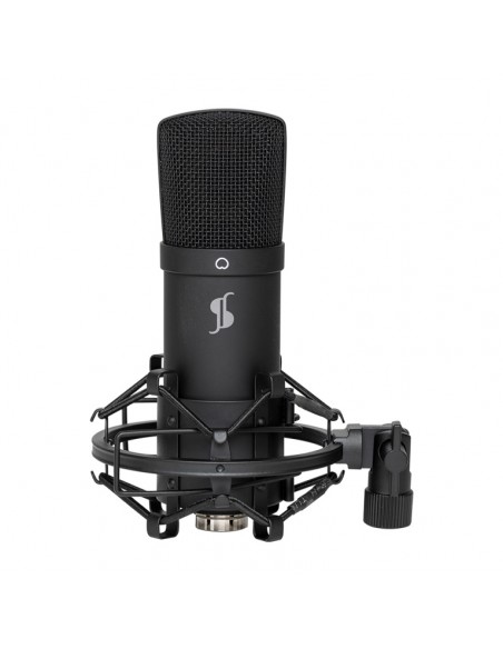 Cardioid USB microphone set with microphone, stand, shock mount, pop filter and USB cable