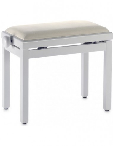 Highgloss white piano bench with...