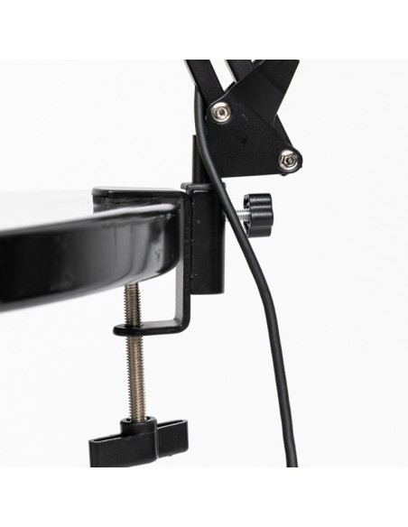 Cardioid USB microphone set with microphone, stand, shock mount, pop filter and USB cable