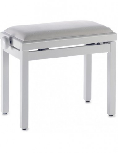Highgloss white piano bench with...
