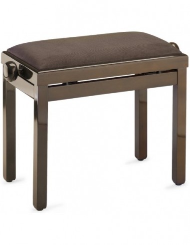 Highgloss piano bench, walnut colour,...