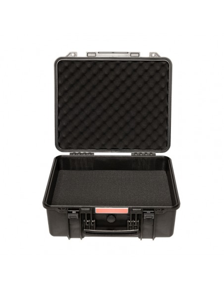 Water- and dustproof universal transport case with pick and pluck foam
