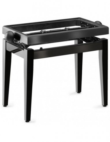 Highgloss black piano bench without top